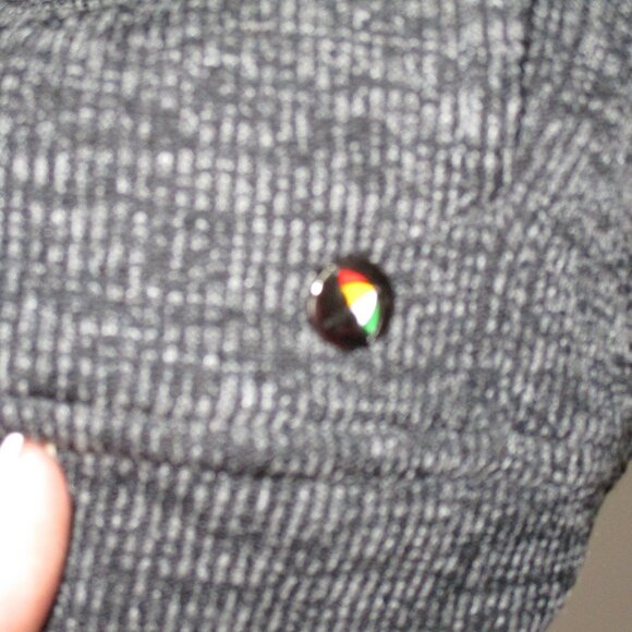 Mens Arnold Palmer Quarter Zip Sweater Gray Umbrella Logo - Picture 4 of 7